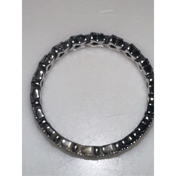 100% Authentic PANDORA 925 Silver Band of Asymmetric Stars sz 5 - Picture 3 of 6